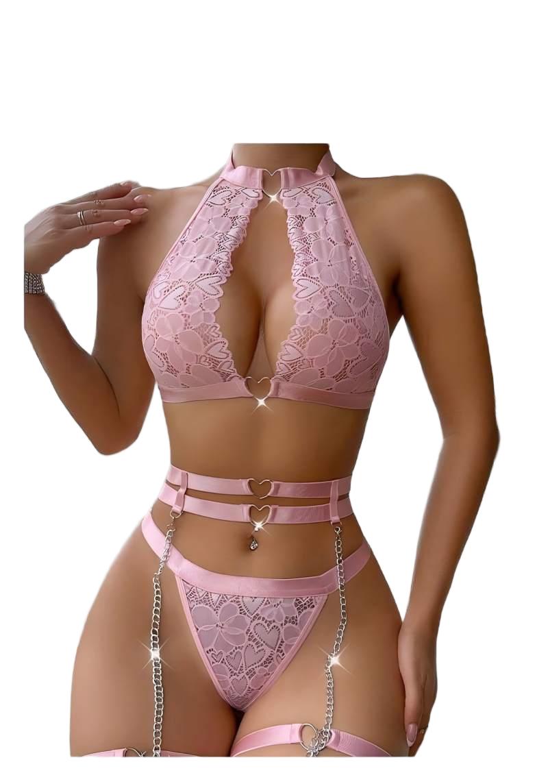 Conjunto de lencería sexy con  - Lace Bralette Set reseña y precio